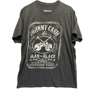 Johnny Cash The Man in Black and The Tennessee‎ Three Mens T-Shirt XL